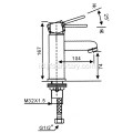 Tunggal pegangan kuningan vanity basin mixer faucet